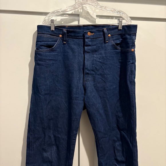 Wrangler Cowboy Cut 13MWZ Jeans Men's 36x34 Dark Wash Blue - Picture 6 of 12